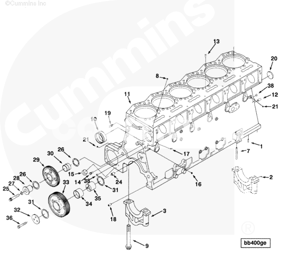 康明斯发动机kta19 主轴承盖